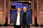 Treten bei "Wer wei&szlig; denn sowas?" als Kandidaten an: Der Fernsehmoderator und Humorist Pierre M. Krause (l.) und der Komiker Mike Kr&uuml;ger (r.).