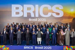 Die Staatschefs der BRICS+: Zu den ersten BRICS-Staaten &ndash; Brasilien, Russland, Indien, China und S&uuml;dafrika &ndash; kamen sechs weitere L&auml;nder dazu.