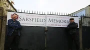 Drew Pritchard and Tee at Sarsfield Memorials. Drew Pritchard and Tee at Sarsfield Memorials.