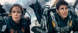 Rita Vrataski (Emily Blunt), Major Bill Cage (Tom Cruise).