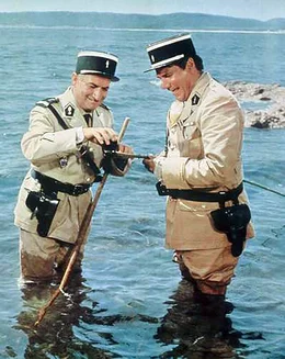 Gendarm Ludovic Cruchot (Louis De Fun&egrave;s, l.), Gendarm J&eacute;r&ocirc;me Gerber (Michel Galabru)