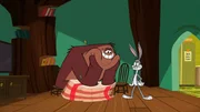 Bigfoot f&uuml;hlt sich pudelwohl bei Bugs Bunny.