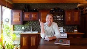 Host Jack McBrayer in the kitchen of the Earthship Home, as seen on Zillow Gone Wild, Season 2.