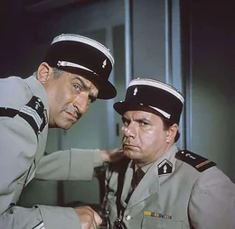 Ludovic Cruchot (Louis de Fun&egrave;s, l.), Gendarm J&eacute;r&ocirc;me Gerber (Michel Galabru)