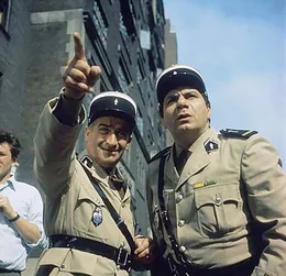 Ludovic Cruchot (Louis de Fun&egrave;s, l.), Gendarm J&eacute;r&ocirc;me Gerber (Michel Galabru)