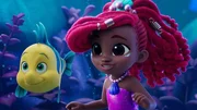 l-r: Flounder (Gracen Newton), Ariel (Mykal-Michelle Harris)