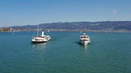 Schaufelraddampfer Hohentwiel und MS &Ouml;sterreich.