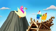 v.li.: Princess Bubblegum, Swan, Finn, Jake