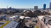Der Frankfurter Hauptbahnhof von oben.
