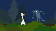 Der Wolf verscheucht die Ente. Der Wolf verscheucht die Ente.
