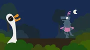 Der Wolf bemerkt, dass er entdeckt wurde. Der Wolf bemerkt, dass er entdeckt wurde.