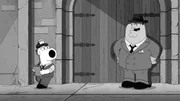 Brian Griffin (l.); Peter Griffin (r.)