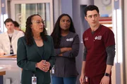 CHICAGO MED -- "Down In A Hole" Episode 1015 -- Pictured: (l-r) S. Epatha Merkerson as Sharon Goodwin, Marlyne Barrett as Maggie Lockwood, Darren Barnet as Dr. John Frost CHICAGO MED -- "Down In A Hole" Episode 1015 -- Pictured: (l-r) S. Epatha Merkerson as Sharon Goodwin, Marlyne Barrett as Maggie Lockwood, Darren Barnet as Dr. John Frost