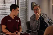 CHICAGO MED -- "Poster Child" Episode 1016 -- Pictured: (l-r) Darren Barnet as Dr. John Frost, Oliver Platt as Dr. Daniel Charles CHICAGO MED -- "Poster Child" Episode 1016 -- Pictured: (l-r) Darren Barnet as Dr. John Frost, Oliver Platt as Dr. Daniel Charles