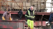 Heather Folster and Jason Folster during clean up on Monster Red