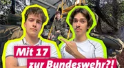 Host Valentin (r.) und Nick zum Thema „Mit 17 für zwei Jahre verpflichtet“. Host Valentin (r.) und Nick zum Thema „Mit 17 für zwei Jahre verpflichtet“.