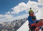 Toni Vogg, Bergretter der Bergwacht Grainau, beim Einsatz. Toni Vogg, Bergretter der Bergwacht Grainau, beim Einsatz.