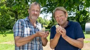 Bj&ouml;rn Freitag (r) mit Hans J&uuml;rgen Franzen vom Biohof Franzen in Uplengen-Kleinoldendorf.