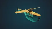 Digitales 3D-Modell einer Black-Hornet-Drohne