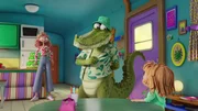 Mr. Crocodile (m.), Daisy (r.).