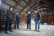 Drew Pritchard, Tee, Mr K. Pervaiz and Yaseen Mohammed at Drummonds Mill. Drew Pritchard, Tee, Mr K. Pervaiz and Yaseen Mohammed at Drummonds Mill.