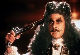 Captain Hook (Dustin Hoffman) liebt dramatische Auftritte ...