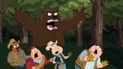 (v.l.n.r.) Cleveland Brown; Joe Swanson; Glen Quagmire; Peter Griffin