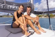 Natalie und Moritz gehört dieser Katamaran. Er ist ihr Traum, sie haben ihn sich zusammengespart. Natalie und Moritz gehört dieser Katamaran. Er ist ihr Traum, sie haben ihn sich zusammengespart.