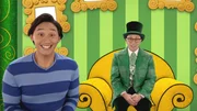 v.li.: Josh (Joshua Dela Cruz), Steve / Wizard of Skidoo (Steve Burns)