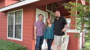 Melody (center) and her husband Ben (right) are hoping their agent Mike can find them a tiny house with a good sized kitchen, large living area to entertain family. Melody (center) and her husband Ben (right) are hoping their agent Mike can find them a tiny house with a good sized kitchen, large living area to entertain family.