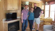 Agent Mike (left) is helping Melody and her husband Ben (right) as they embark on their downsizing journey in search of the perfect tiny house on wheels.