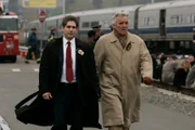 LAW & ORDER -- NBC Series -- "Locomotion" -- Pictured: (l-r) Michael Imperioli as Det. Nick Falco, Dennis Farina as Det. Joe Fontana -- NBC Universal Photo: Will Hart