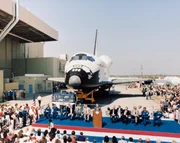 Discovery Rollout Ceremony. Discovery became the third operational orbiter following Columbia and Challenger.