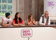 Die Jury von Dein Song 2013 (v.l.n.r.): Roman Lob, Jenniffer Kae, Annett Louisan und Peter Hoffmann