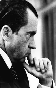 Richard Nixon während der "Watergate-Affäre", 1973