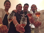 V.l.: Manuela, Marcel, Sebastian und Gastgeber Christian