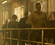 L-R: Augustus Prew as David 'Whip' Martin, Rick Yune as Ja, Numan Acar as Abu Ramal and Wentworth Miller as Michael Scofield.