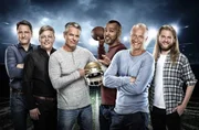 Spektakuläre Pässe, unglaubliche Fänge, sehenswerte Läufe, knallharte "Hits", Begeisterung pur, Blut, Schweiß, geschundene Knochen und alles perfekt in Szene gesetzt - das ist die NFL: (v.l.n.r.) Roman Motzkus, Florian Schmidt-Sommerfeld "Schmiso", Jan Stecker, Patrick Esume, Frank Buschmann und Christoph "Icke" Dommisch ...
