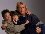 Unglücklicherweise muss das Duo (Martin Short, l., Nick Nolte, r.) die kleine Meg (Rowland Sarah Doroff, M.) mitschleppen. Das kann ja nicht gut gehen ...