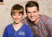 Joshua Broger,13, mit Pate Nicolas Senn