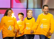 Familie Leumann mit Priska, Nick, Sara und Fredy