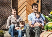 Familie Abderhalden: v.l. Margrit, Simon, Ueli und Melina