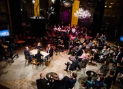 Der Philosophische Stammtisch
SUD in Basel: Prof. Konrad Paul Liessmann, Dr. Katja Gentinetta, Prof. Harald Welzer, Barbara Bleisch von hinten