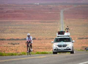 Der österreichische Extremsportler Gerhard Gulewicz beim Race Across America
