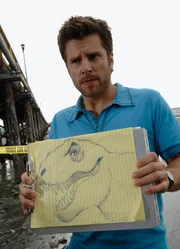 Skizze des Mordverdächtigen: James Roday als Shawn Spencer