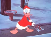 Donald nimmt die Eichhörnchen auf die Schippe: Donald Duck mit Ahörnchen und Bhörnchen