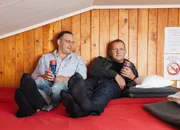 Daniel Ziegler und Simon Enzler im Massenschlag des Gasthofs Schlüssel in Willerzell