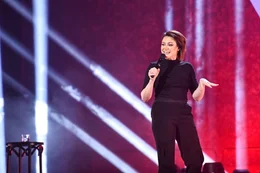 Tahnee mit ihrem B&uuml;hnenprogramm "Vulvarine" in K&ouml;ln.