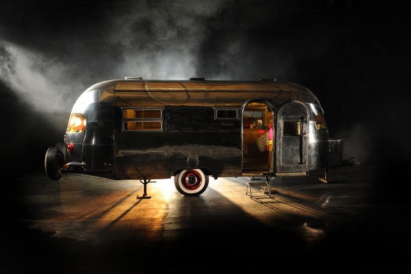 Sendestudio Airstream Wohnwagen