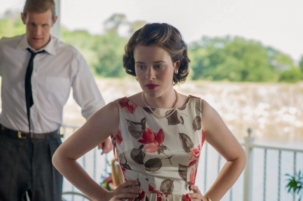 Prinz Philip (Matt Smith) und Elizabeth (Claire Foy) streiten